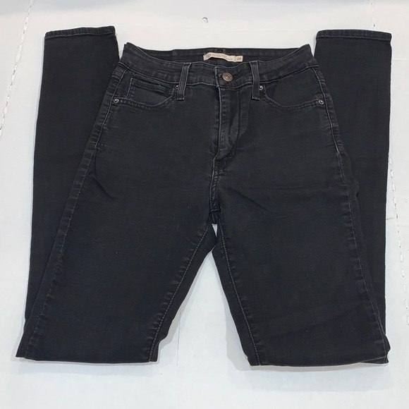 LEVI’S 721 black High Rise Skinny jeans size 26 - Picture 3 of 16